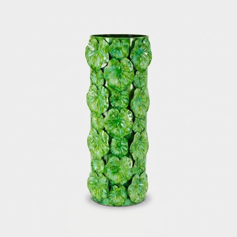 Vaso decorativo in ferro con rilievi floreali Drop 46 (1/5)