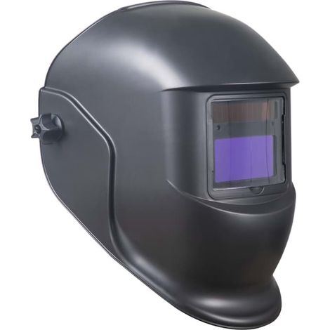 Scheppach Casque de soudage Automatique AWH-500BL - Grand Champ de Vision - Obscurcissement progressif Automatique & réglable - Capteur & Cellule Solaire avec Batterie - Temps de réaction 0,2-0,83ms
