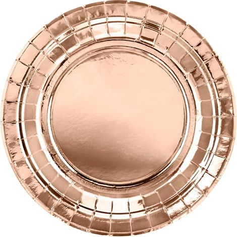 Piatti rotondi, oro rosa, 18 cm, 6 pezzi. (1/5)