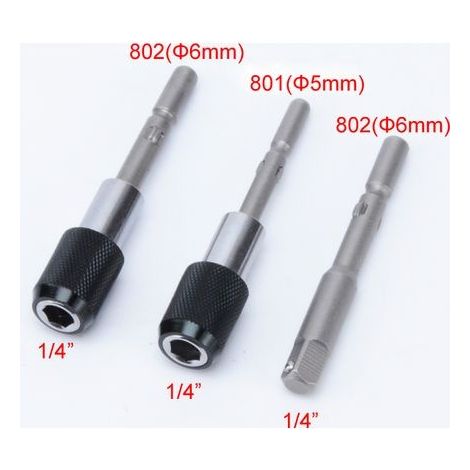 3-teiliges Set 801 802 1/4-Zoll-Magnet-Sechskantschraubendreher, Schnellwechsel-Bithalter (1/3)