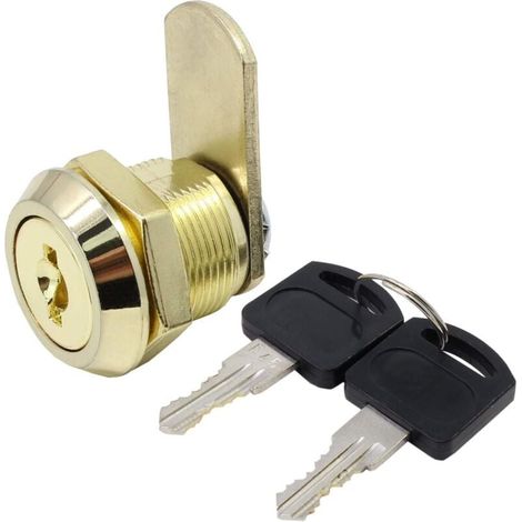 Serrure de Came d'armoire de tiroir de Cabinet d'acier Inoxydable de Serrure de boîte aux Lettres de sécurité avec Les mêmes clés 16mm- (1/4)