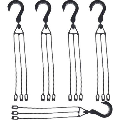 5PCS Chanes de Suspension Plastique pour Jardinires Crochets Rotatifs 360 pour Pots de Fleurs PZCC (1/4)