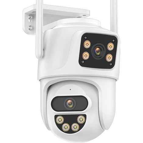Caméra de sécurité à Domicile 4K 8MP caméra IP extérieure Double écran AI Humain détecter Suivi Automatique caméra de Surveillance vidéo 4MP HD sécurité CCTV(4MP NO TF Card) (1/5)