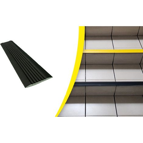 Nez de marche antidérapant souple 50x3000mm pour marches en bois et béton – Facile à poser – 604009NADH – Wattelez