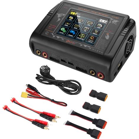 Chargeur Lipo, Capacité de Double Alimentation, Fonctionnement Tactile, prise EU (1/2)