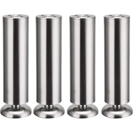 4 PCS 250mm en Acier Inoxydable DIY Meubles Jambes Meubles Modernes Pieds Canapé Table Placard Jambes avec Protecteurs en Caoutchouc (1/5)
