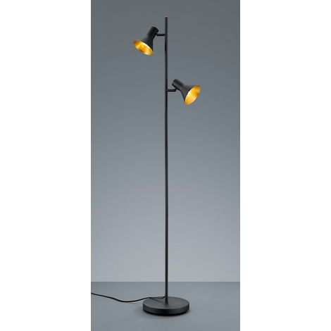 Lampadaire design, Lampadaire Nina noir et or Noir en Metal, TRIO (1/3)