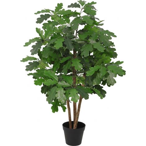Chêne Artificiel en Pot Plante Verte Artificielle Décoration Intérieure 90 cm - PANGIVO