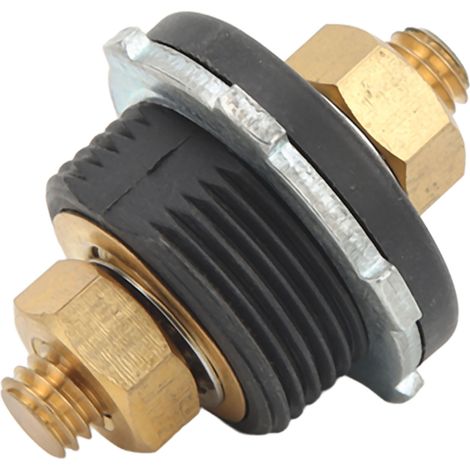 Connecteur de borne de batterie 3/8 po à travers le goujon, borne de chargeur de batterie 250 A pour voiture, camping-car, bateau, yacht, noir (négatif) (1/5)
