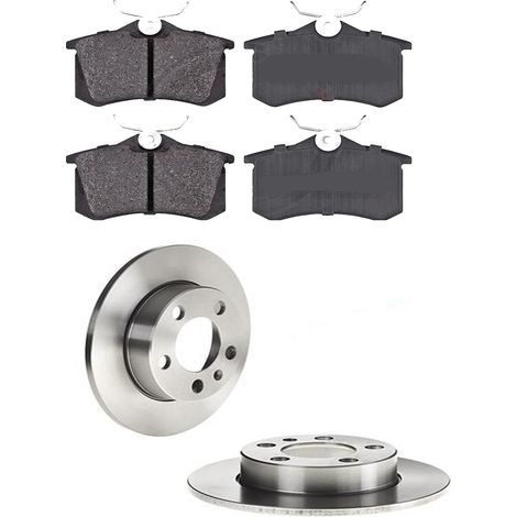 KIT FRENI POSTERIORI compatibile con VW POLO (9N) - DISCHI + PASTIGLIE OEM: P 85 020 , P 85 066 / 51704 /SOSTITUZIONE DIRETTA/BASSA POLVERE/SILENZIOSO (1/5)