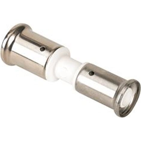 Manchon multicouche PVDF blanc inégal à sertir Ø20x2,0 - Ø16x2,0 - Henco