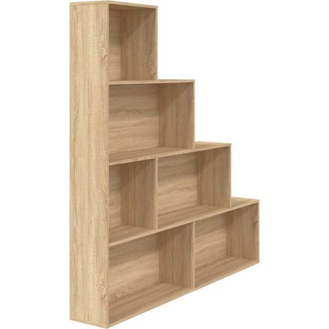 vidaXL Bücherregal Sonoma Eiche Holzwerkstoff 6 Regale