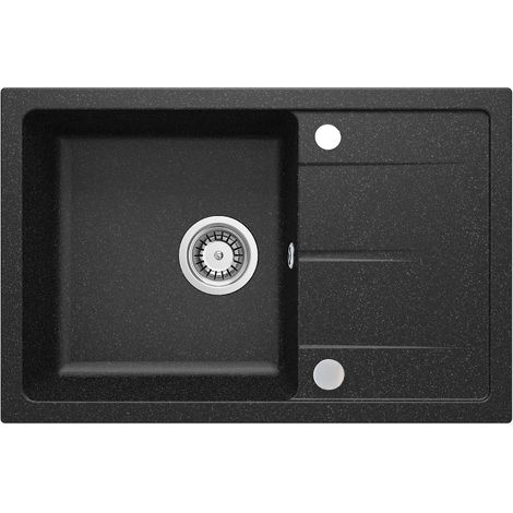 Lavello cucina in granito con 1 vasca 67x44 cm grafite - Lieva