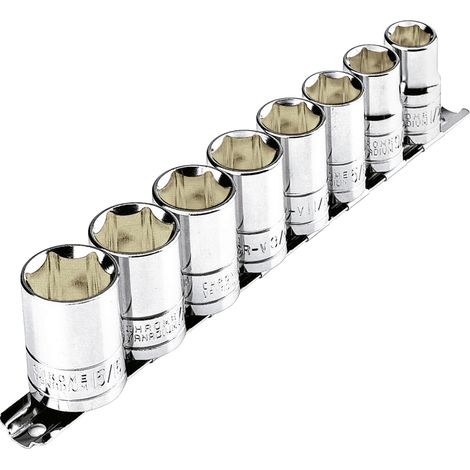 Juego de llaves vaso, cuadro 1/2" - 8 piezas