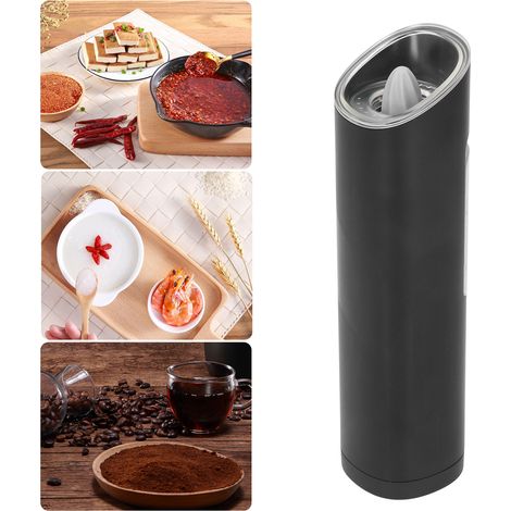 Moulin à poivre électrique, acier inoxydable, sans fil, modèle cuisine, poivre, sel rose, moulin à poivre électrique (1/5)