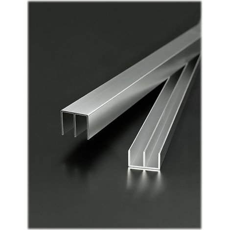 Rail de porte coulissante, construction en alliage d'aluminium pour 2 (1/5)