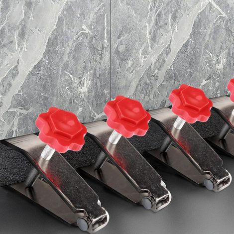 Lot de 6 lève-carreaux, réglage en hauteur, alignement mural compatible, lève-plaques de plâtre, outil de positionnement manuel compatible avec les carreaux muraux (1/4)