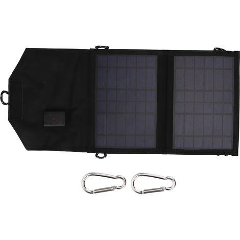 Ortviai Panneau Solaire Pliable 7 W 5 V avec Port USB – Chargeur Portable pour Activités Extérieures, Silicium Polycristallin (1/5)