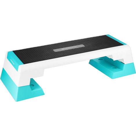 Aerobic-Stepp-Plattform, Weiß/Mint, höhenverstellbar