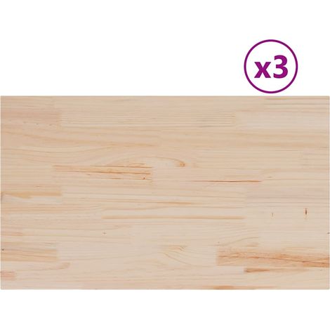 Maison Exclusive - Piani Tavolo 3 pz 80x47x1,7 cm Rettangolare Legno Massello Pino