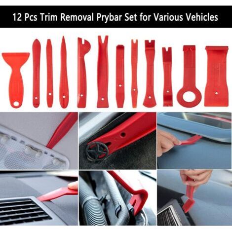 NALOOKAMIC 268 Pièces Outils De DéMontage De Garnitures Trousse, pour Panneau Accessoires Porte Autoradio Tableau De Bord De Voiture, avec Broches De Retenue, Ensemble à Pince et Extracteur D’Attaches