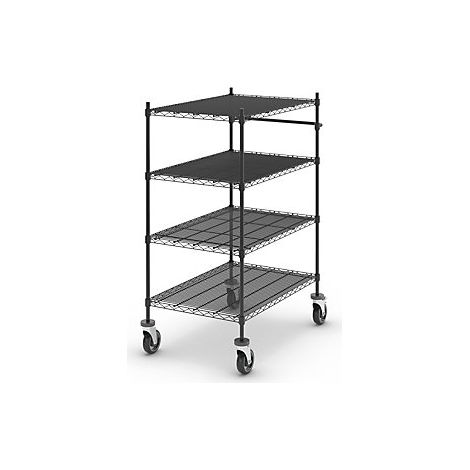kaiserkraft  Carrello di servizio in griglia metallica  nero 