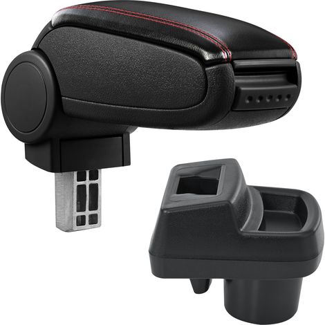 Reposabrazos central para Opel Corsa F a partir 2019 polipiel - Rojo [pro.tec]