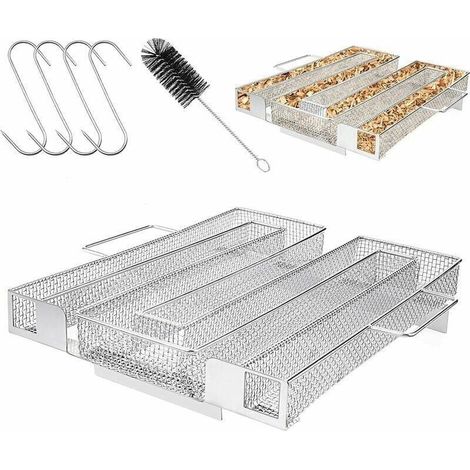 Générateur de fumée froide en acier inoxydable – Fumage viande, poisson, légumes – Compatible avec grils et fumoirs – Accessoires inclus (1/4)