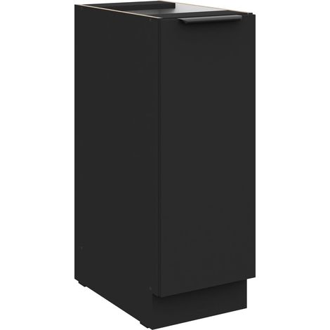 Küchen Unterschrank Schrankauszug 30 cm SIENA Schwarz Küche Küchenzeile (1/5)
