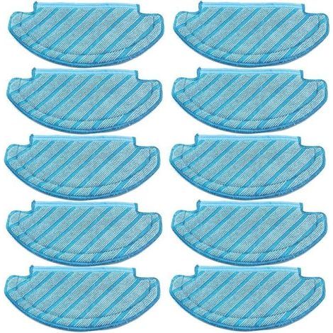 Lot de 10 serpillères pour Robot aspirateur Ecovacs Deebot Ozmo T8 AIVI T8 Max and T8 Series/ N8 Pro (1/4)