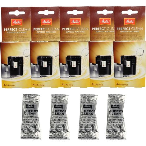 Lot de 5 pastilles detartrantes (4 x 1,8g) pour Cafetiere MELITTA 6762481