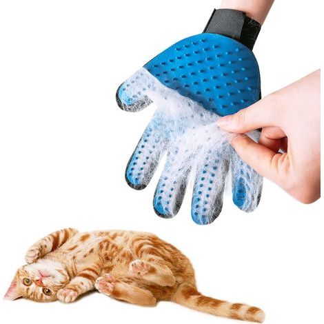 Gant Bossage Chat,Gant Chat Poil Gant de Toilettage en Silicone 4 en 1 pou Chien/Chat, Gant Bosse Chat Chiens, Gant de Toilettage pou Animaux de Compagnie, Bosse Poils Animaux Longs et/ou Couts