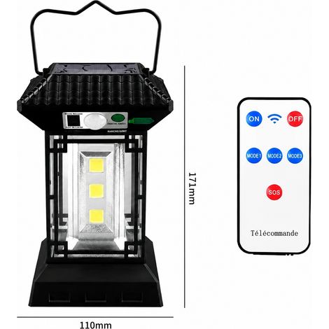 Lampe solaire extérieure étanche T60 simple section avec détecteur de mouvement t60 réf 3236 400 g – Livraison gratuite