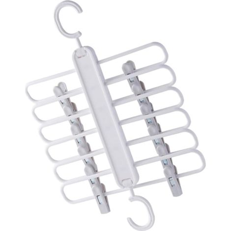 Cintre pliable pour pantalons, organisateur de rangement pour placard, cintre multicouche, support pour pantalons, cintre gain de place (1/5)