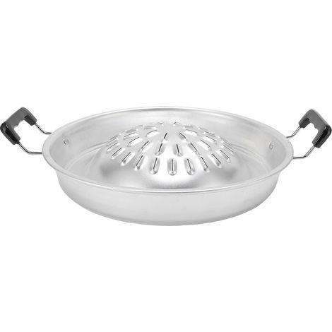 2-in-1-Grillpfanne im thailändischen Stil mit Antihaftbeschichtung für gleichmäßiges Garen, aus Aluminium, geeignet für Fondue und Grillen, für den Innen- und Außenbereich, 30 cm, Originalfarbe (1/5)