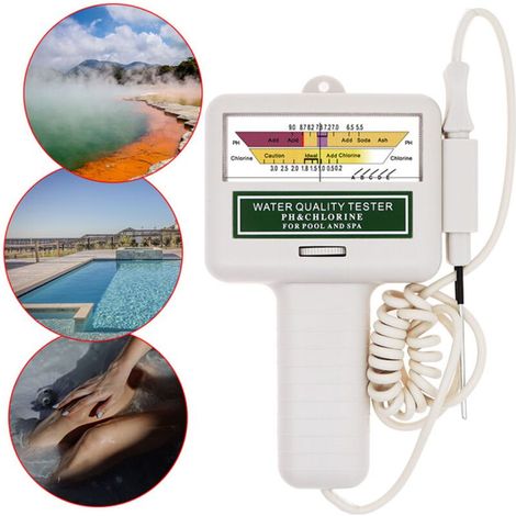 Testeur de pH pour eau de piscine, chlore résiduel, qualité de l'eau, test de pH (1/5)