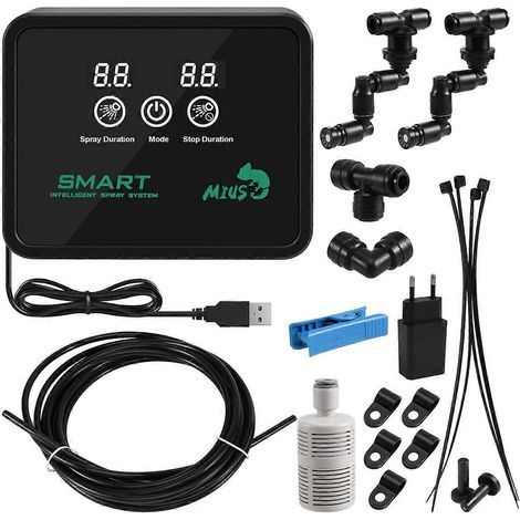 Système de brumisation automatique intelligent MIUS avec minuterie électronique. écran LCD et contrôleur d'arrosage. (1/5)