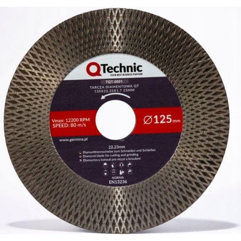 Disco diamantato 125x22,23x1,7 25mm TQT-0001