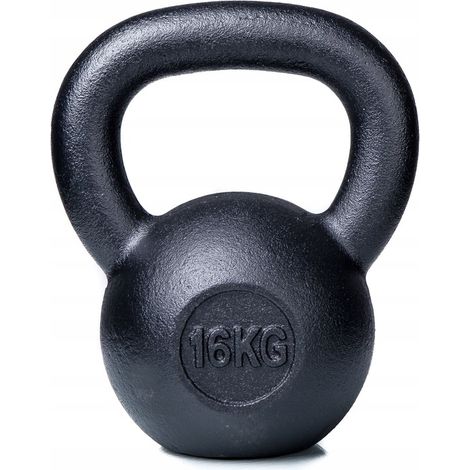 Kettlebell 16 kg aus Gusseisen, AbarQs Fitness-Gewichtsball, Hantel