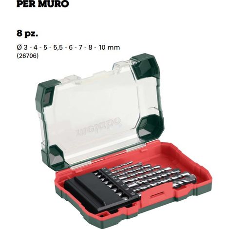 METABO SP Set di punte per calcestruzzo 8 pezzi - 626706000 (1/10)