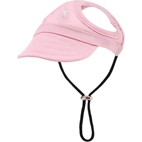 Dog Sports Hat, Pet Baseball Cap, Pet Hat with Pierced Ears, Suitable for Small Dogs, Size S, Pink (1/5)