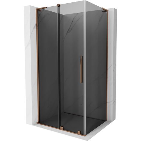 Mexen Velar L Schiebeduschkabine 120 x 90 cm, Grafit, Roségold - 871-120-090-43-60 (1/5)