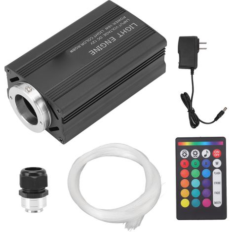 Lampe à fibres optiques LED RGBW avec contrôle par Bluetooth et application mobile, idéale pour décoration de fête à domicile, prise américaine 100-240V (1/5)