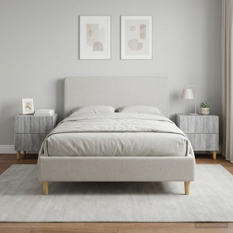 Lot de 2 tables de chevet avec 4 tiroirs en bois d’ingénierie Sonoma gris, 43 x 34,5 x 48 cm - PANGIVO (1/5)