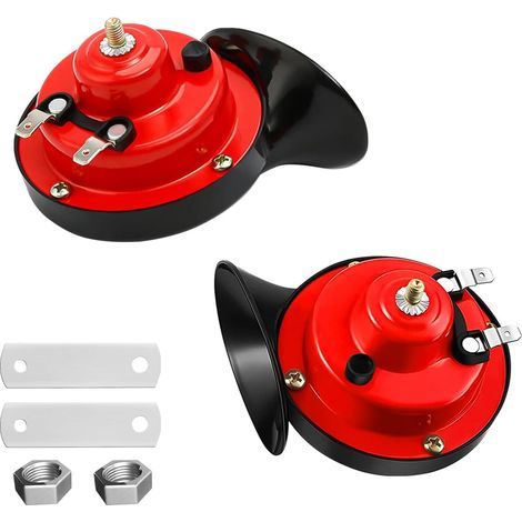 Abcrital – Klaxon de train 300 dB étanche 12V – Double tonalité – Son puissant pour camions, voitures, motos et bateaux – Installation rapide