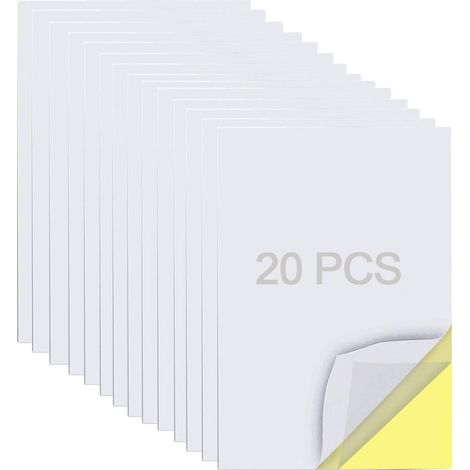 Sollbry 20 Blatt A4-Format, extra starkes, transparentes doppelseitiges Klebeband mit gelbem Futter für Heimwerker, Party, Kunst, Handwerk, Heimdekoration (29 x 21 x 0,1 cm) (1/5)