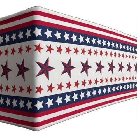 Nœud de table patriotique aux couleurs vives, idéal pour la décoration de fêtes et la décoration murale, 185 x 35 cm (1/5)