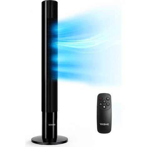 Ventilatore a rotazione silenzioso, 3 velocità - oscillazione - programmazione oraria - modalità notte - telecomando - display LED spegnibile