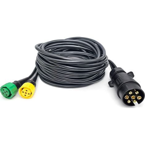 5M Kit Faisceau Prise de Remorque à 7 Broches vers Double Prise à Baïonnette à 5 Broches pour Feux de Remorque à 7 Pin - 12V 24V Universel - Brancher et Jouer (1/4)