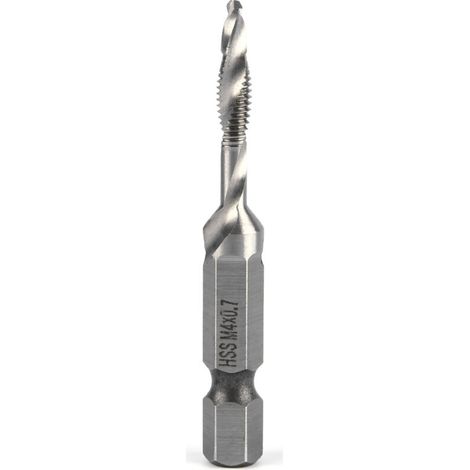 HSS M4 Gewindebohrer mit 1/4"-Sechskantschaft zum Bohren und Gewindeschneiden (1/5)